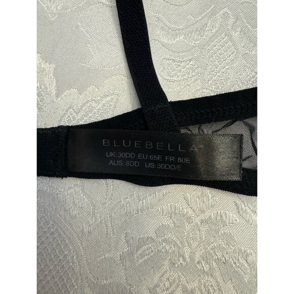 Bluebella 30DD/E Bra Black Sheer Underwire Cut Outs Sexy Boudoir Lingerie - Picture 8 of 9